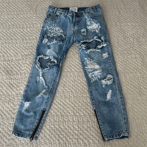 One Teaspoon Ripped Skinny Jeans